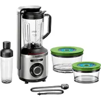 Bosch MMBV625M, Tischplatten-Mixer, 1,5 l, Pulsfunktion, Eis-Crusher, 1000 W, Aluminium, Schwarz