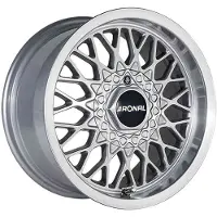 Ronal 15 Zoll Alufelge LS 15"x7,5" 4x100 PCD ET25 57,1mm Felge Silber Frontpoliert