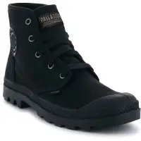 Palladium Schnürboots "PAMPA HI", Damen, Gr. 39,5, atmungsaktiv, schwarz, Textil, Schuhe Schnürboots, Schnürstiefel, Schnürstiefelette aus Canvas