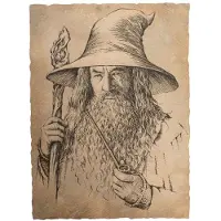 Ginza.se The Lord of the Rings - Portrait of Gandalf The Grey Statue Art Print
