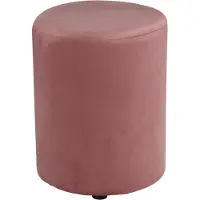 Arti Casa Fußhocker Rund Samt - Rund Samt Fußhocker 28x36 cm - Kompakter Sessel oder Hocker - Fußhocker für Wohnzimmer und Schlafzimmer - Rosa