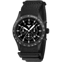 KHS PLABSSC.DFB Herrenuhr Platoon Solar Chronograph Schwarz