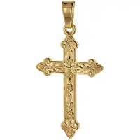 Trendor 75104 Kreuz-Anhänger Gold 750 (18 Karat) 32 x 16 mm