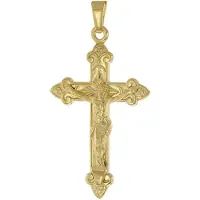 Trendor 51951 Kreuz mit Korpus Gold 333 (8 Kt) Anhänger Kruzifix