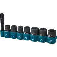 Makita Schlagnuss-Set 8-teilig - 1/4 Zoll-4-kant - E-12289