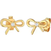 Elli Ohrringe 925 Sterling Silber Schleife in Gold | Gr.: onesize