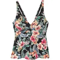 LASCANA Tanikini-Oberteil in Schwarz/ Bunt - 42D-Cup