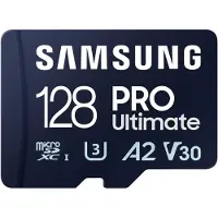 Samsung PRO Ultimate microSD - 128GB - Inklusive USB-Kartenleser - UHS-I/U3/Full HD/4K UHD