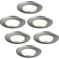 LEDVION LED Einbaustrahler 6er Set 5W Warmweiss wasserdicht IP65