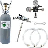 Ich-zapfe Zubehörpaket 2 mit 5l Adapter 7 mm Bierschlauch und 2 kg Kohlensäure für 1-Leitige Zapfanlagen