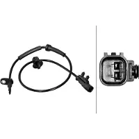 Hella Sensor Raddrehzahl 2-polig Hallsensor 625 mm Kabel für TESLA MODEL