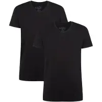 Bamboo Basics T-Shirt "T-Shirt VELO 2er Pack", Herren, Gr. L, schwarz, Obermaterial: 68% Viskose CV. 28% Baumwolle CO. 4% Elasthan EL., Shirts T-Shirt