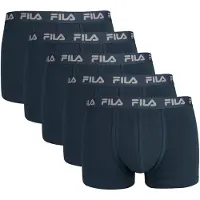 FILA Herren Boxer Shorts, 5er Pack - Logobund, Urban, Cotton Stretch, einfarbig