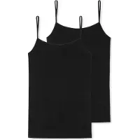 Schiesser Unterhemd 174388 95/5 Organic Damen Black (2er-Pack)-Größe 40