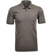 Ragman Herren Poloshirt - Oberteil, Softknit-Polo, Baumwollmischung, Brusttasche, Knopfleiste, kurz, einfarbig