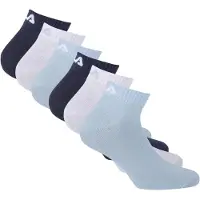FILA Unisex Quarter Socken, 6er Pack - Kurzsocken, Training, Sport, Logo (2x 3 Paar)