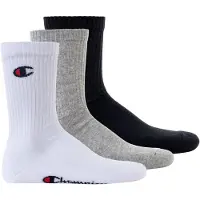 Champion Kurzsocken "Socken 3er Pack", Damen, Gr. 35-38, bunt (schwarz, weiß, grau), Obermaterial: 71% Baumwolle CO. 27% Polyester PES. 2% Elasthan EL., Socken Kurzsocken