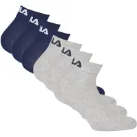 FILA Kurzsocken "Socken 6er Pack", Damen, Gr. 39-42, blau (blau, grau), Obermaterial: 75% Baumwolle CO. 23% Polyester PES. 2% Elasthan EL., Socken Kurzsocken