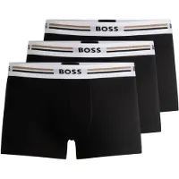 BOSS für Herren. 50492200 Pack 3 Boxershorts Revive schwarz (S), Heimtextilien, Baumwolle, Viskose, Nachhaltig