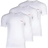 HUGO T-Shirt "T-Shirt T-SHIRT RN TRIPLET P 10217251 02 3er Pack", Herren, Gr. L, weiß, Obermaterial: 100% Baumwolle CO., Shirts T-Shirt