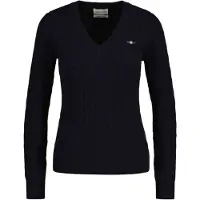 Gant Sweater "Strickpullover STRETCH COTTON CABLE V-NECK"