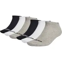 Adidas Unisex Sneakersocken, 6er Pack - Thin Linear Low-Cut, dünne Socken, Logo, einfarbig