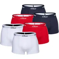 s.Oliver Herren Boxershorts, 6er Pack - Trunks, Hipsters, Baumwoll-Stretch