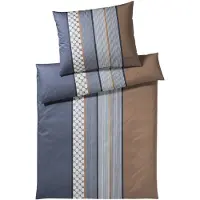 JOOP! Mako-Satin Bettwäsche Cornflower Stripe 4069 deep ocean 155x220+80x80 cm