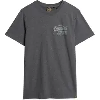 Superdry für Herren. M1011979A Vintage Heritage Logo-T-Shirt grau (S), Lässig, Baumwolle, Kurzarm