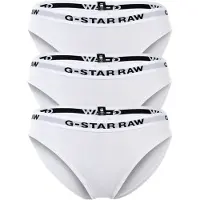 G-Star Slip , Damen, Gr. XS (34), 3 Stk., Jersey, weiß, Jersey, Obermaterial: 95% Baumwolle, 5% Elasthan, Unterhosen Slip, im Dreierpack