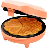 Bestron Waffeleisen "ASW217", 700 W, für klassische Herzwaffeln, mit Antihaftbeschichtung, Retro Design