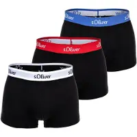 s.Oliver Herren Boxershorts, 3er Pack - Trunks, Hipsters, Baumwoll-Stretch
