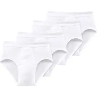 Schiesser Herren Slips 4er Pack - Feinripp, Sportslip, Cotton Essentials