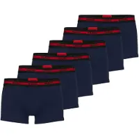 HUGO Boxershorts "Boxershort TRUNK TRIPLET PLANET 6er Pack", Herren, Gr. L, blau, Obermaterial: 95% Baumwolle CO. 5% Elasthan EL., Unterhosen Boxershorts