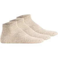 Hudson Sneakersocken "Socken SIMPLY3 3-PACK SNEAKER 3er Pack", Damen, Gr. 35-38, N-Gr, beige (beige meliert), Obermaterial: 80% Baumwolle CO. 18% Polyamid PA. 2% Elasthan EL., Socken Sneakersocken