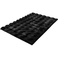 Kleine wolke Badematte "Cloud", rutschhemmend beschichtet, fußbodenheizungsgeeignet, Badteppich, Uni Farben, Hoch-Tief Effekt, besonders weich