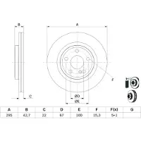 Bosch Bremsscheibe 0 986 479 F75 hinten, belüftet, 1 Stück