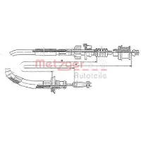 METZGER 18.162 Kupplungsseil Seilzug für HONDA CRX II (ED, EE) 1530/1358mm