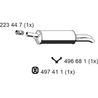 ERNST 204231 Endschalldämpfer für AUDI A6 Avant (4B5, C5) Auspuff