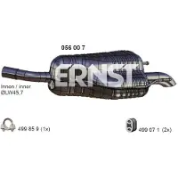 ERNST Endschalldämpfer 056007 für OPEL GENERAL MOTORS