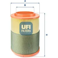 Ufi Luftfilter 27c1600 318mm für Iveco