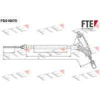 FTE Seilzug, Feststellbremse [Hersteller-Nr. 9250531] für Peugeot