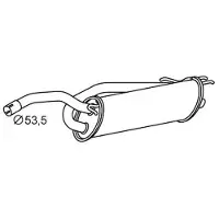 VEGAZ Endschalldämpfer FIAT,LANCIA FTS-426 51789970,51790784,51816909 Endtopf,Auspuff Endtopf,Nachschalldämpfer,ESD 51816910,51931487