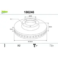 Valeo Bremsscheibe 186246
