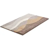 Grund Badematte "Hills", rutschhemmend beschichtet, fußbodenheizungsgeeignet, Badematte im Wellen-Design, mehrfarbiges Muster