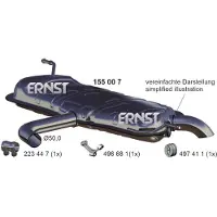 ERNST Endschalldämpfer 155007 für VAG