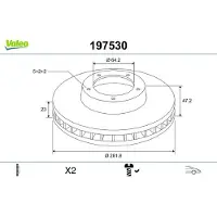 Valeo 2x Bremsscheiben Vorne für HONDA CIVIC VIII Hatchback (FN, FK) 282mm 197530