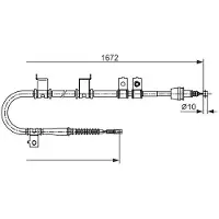 Bosch Seilzug, Feststellbremse 1987482713 für HYUNDAI