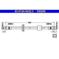 Ate Bremsschlauch 83.6124-0422.3