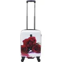 Saxoline Koffer Roses mit praktischem Zahlenschloss weiss-rot One Size